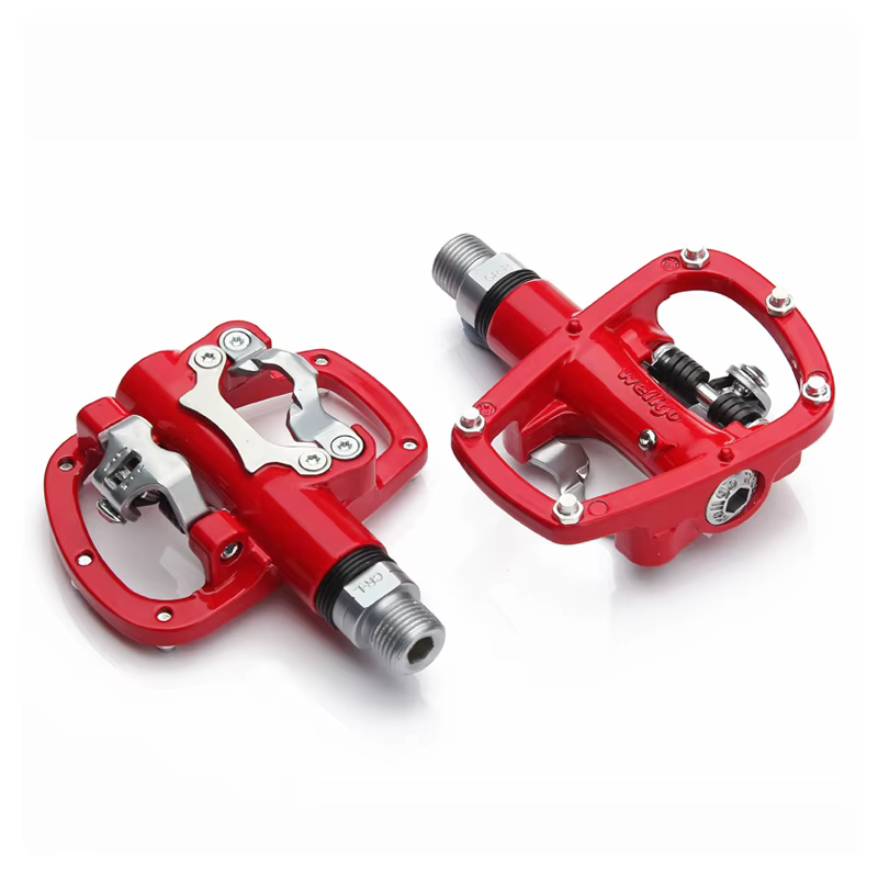Wellgo-Pédales automatiques de vélo de montagne, alliage d'aluminium, verrouillage automatique, péda