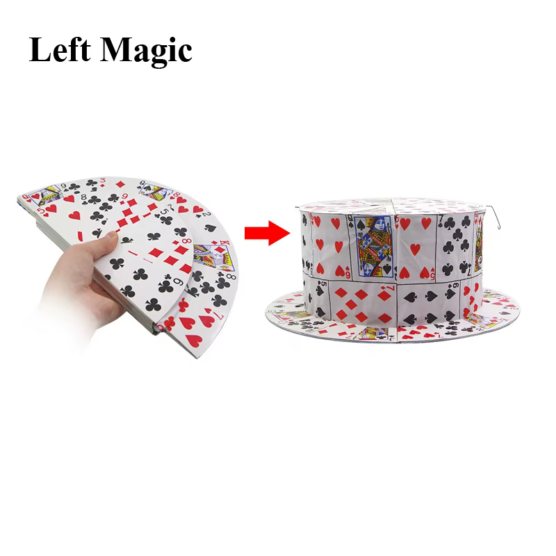 Ventilateur de carte pliant pour carte, chapeau haut-de-forme, tours de magie, accessoires de scène 