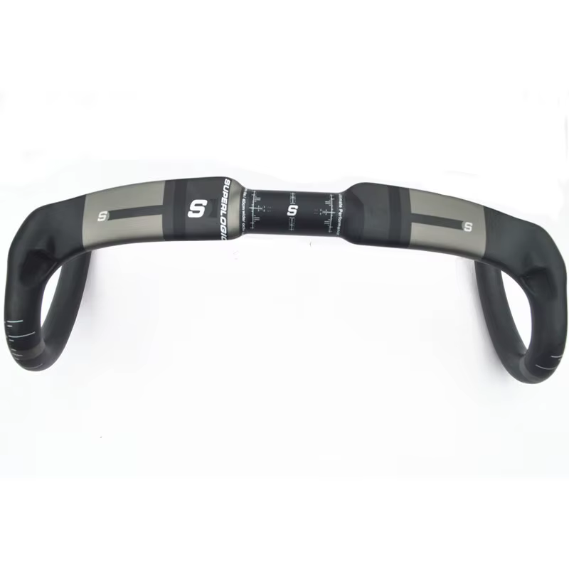 Guidon de vélo de route en fibre de carbone Superlogic-Matte, passage des câbles interne, finition m