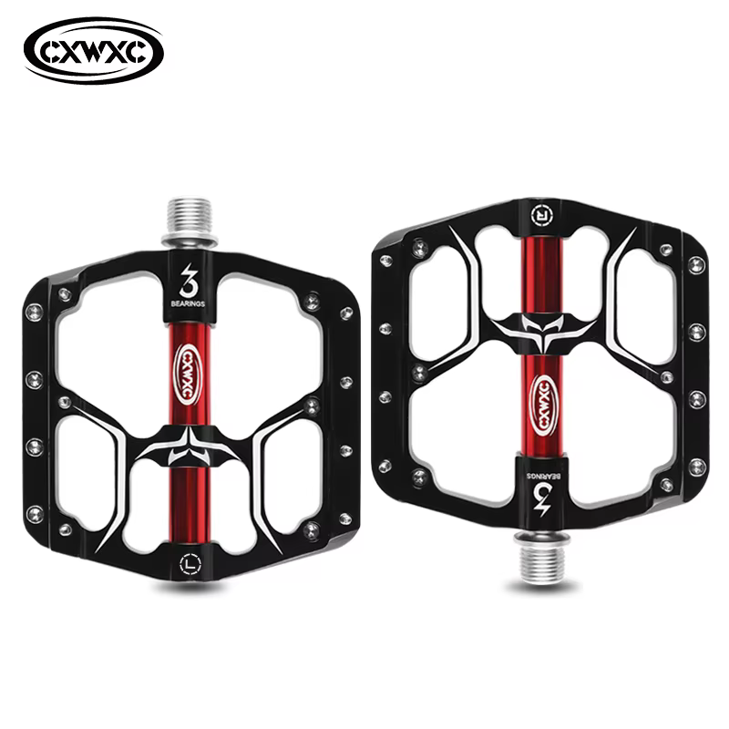 Pédales de vélo plates à 3 roulements scellés, pour vtt et route, à plateforme large, accessoires