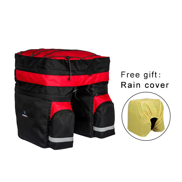 Roswheel – sac d'accessoires de vélo de 60l, noir bleu rouge, sac de coffre de siège arrière de vélo