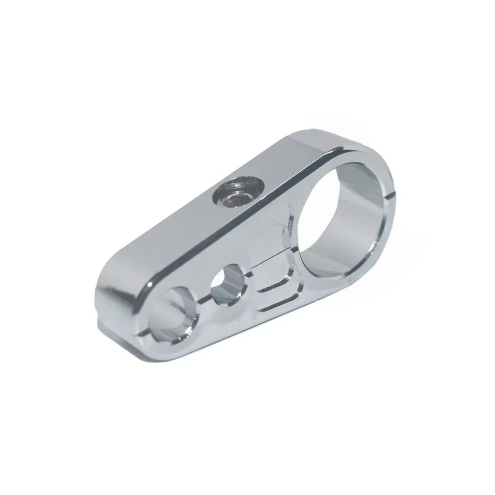 Collier de serrage pour câble d'embrayage et de frein, chromé noir, 25 mm (1 pouce), en aluminium CN
