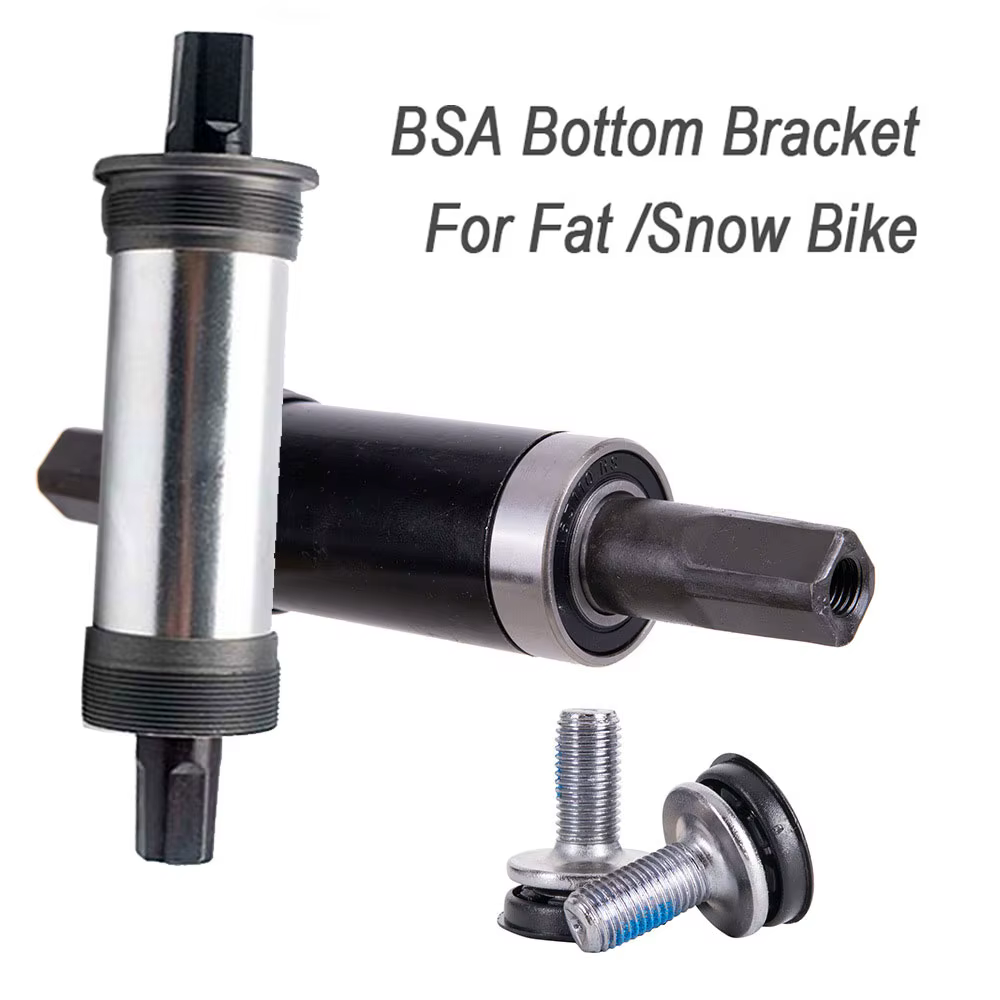 Pédalier de vélo de neige pour vélo électrique, pièces BB, carré ISO, 80mm, 90mm, 100mm, 110mm, 120m