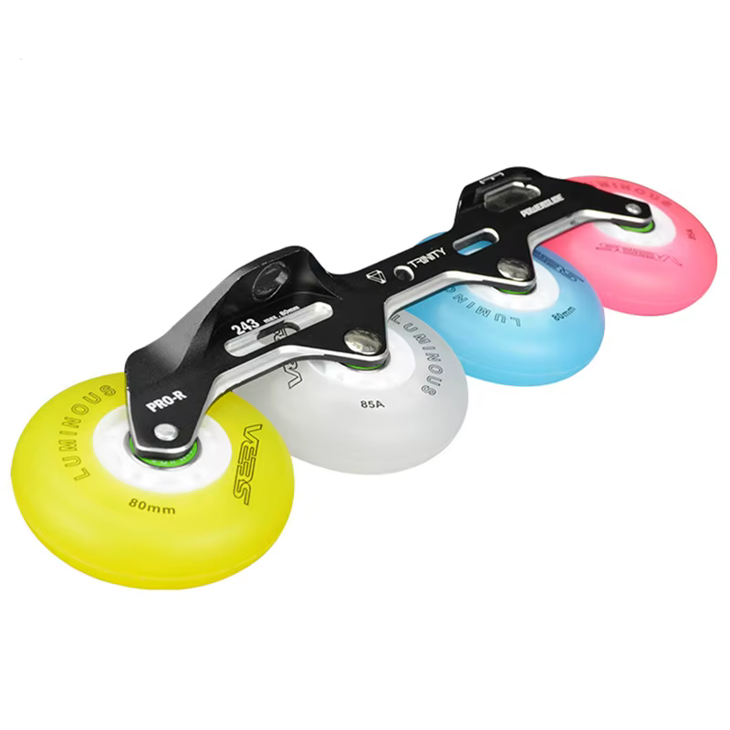 4 pièces 85A 62mm 64mm 68mm 70mm 72mm 76mm 80mm LED lumineuse roue à rouleaux pour enfants adultes P