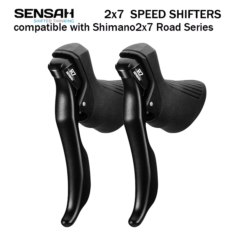 Dérailleur de vélo de route compatible pour TOURNEY st-a070 STI Manettes de vélo de route GENSAH 2x7