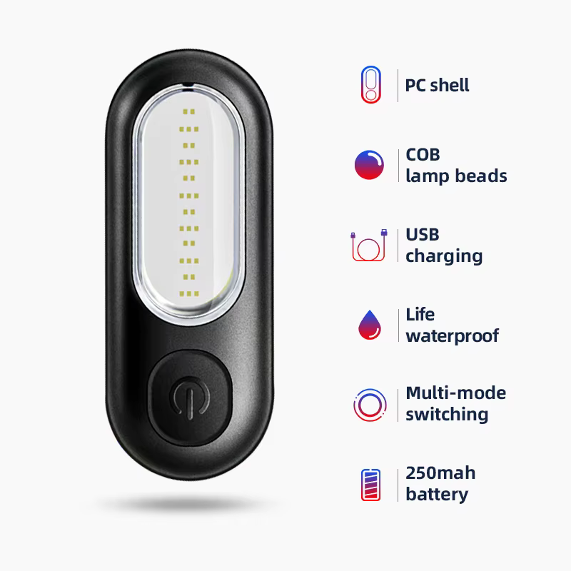 ROCKBROS feu arrière de vélo 250 mAh USB Rechargeable ultraléger voyant d'avertissement étanche à la