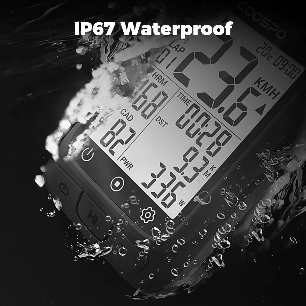 CooSpo – GPS BC107 IPX67 pour vélo, ordinateur de vélo, synchronisation avec les capteurs Stra Ant +