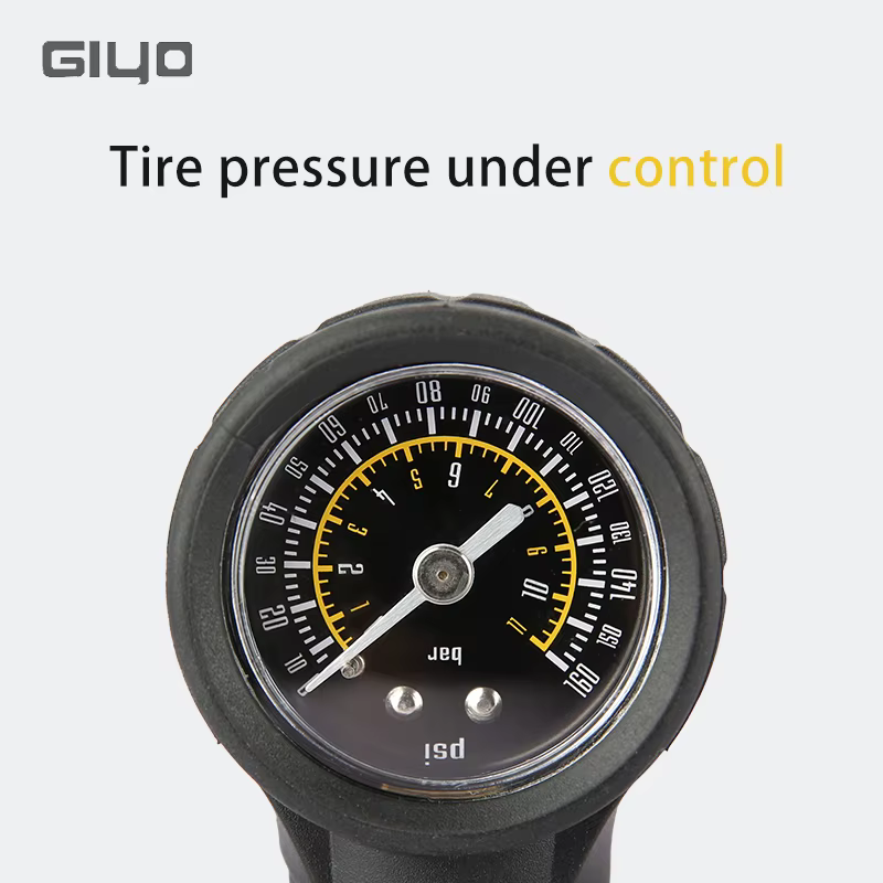 Manomètre de pression d'air pour pneus de vélo GIYO, valves Schrader/Presta, 160 PSI, baromètre prof