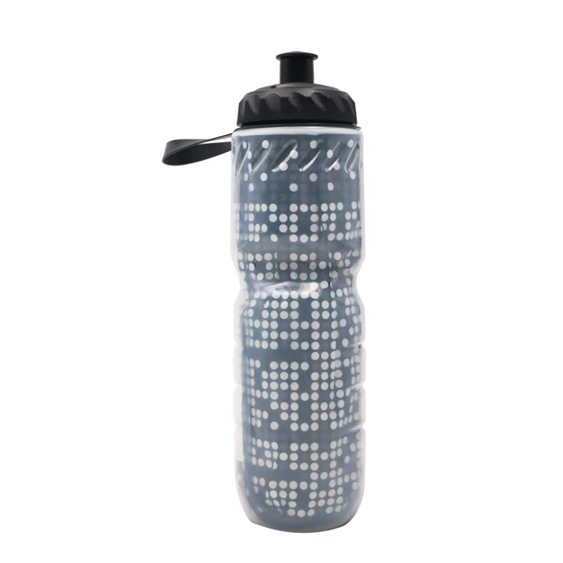 Bouteille d'eau isotherme double paroi pour vélo, garde au chaud et au froid, portable, pour VTT et