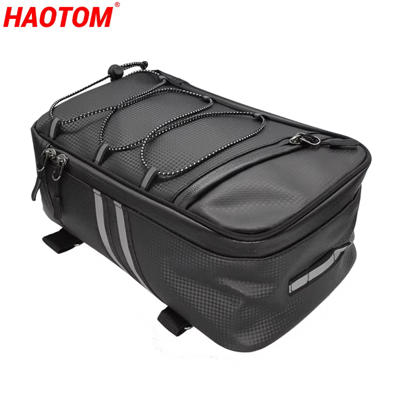 Sac de rangement étanche en cuir PU pour moto et vélo, coffre arrière Electrolux T1, bagages en poud