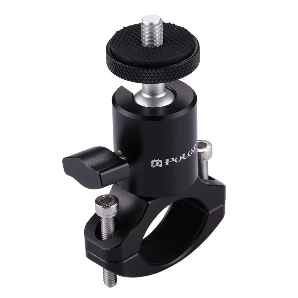 PULUZ – trépied de guidon en aluminium pour vélo, adaptateur à tête sphérique pour GoPro HERO 10 Bla