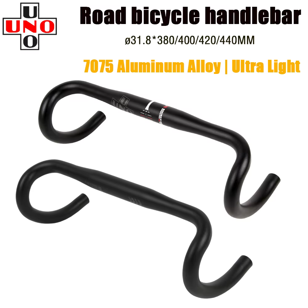 UNO – guidon de vélo de course ultraléger plié en aluminium 7050, guidon de vélo de route 31.8x380/4