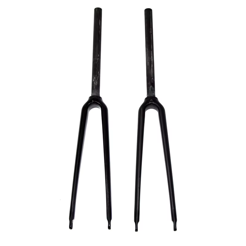 Date 700C 25.4mm course vélo de route brillant mat 3K UD fourche entièrement en fibre de carbone pis