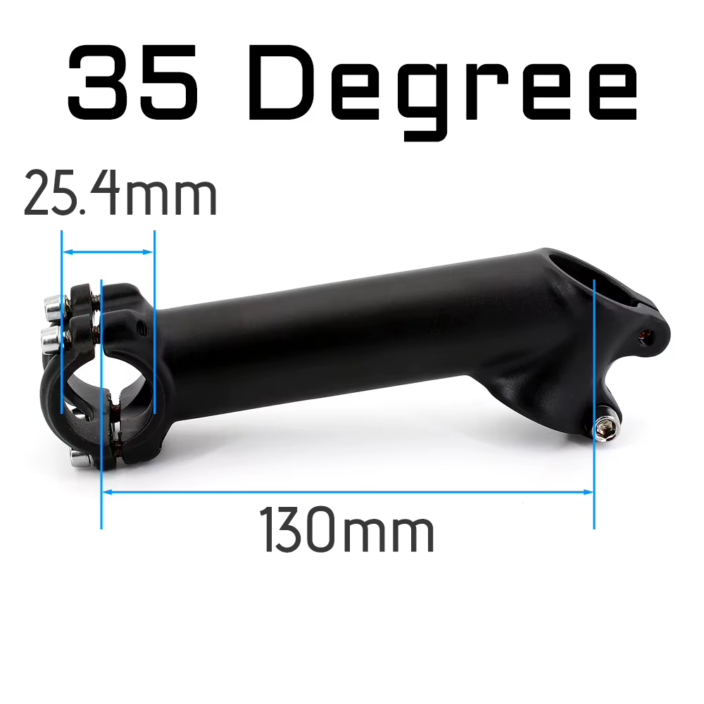 Potence de guidon de vélo de route et VTT, pièce de bicyclette ultralégère résistante 35, 25.4x130mm