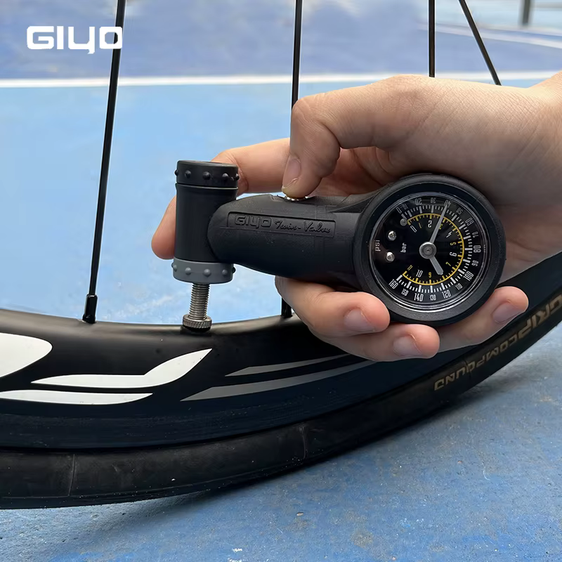 Manomètre de pression d'air pour pneus de vélo GIYO, valves Schrader/Presta, 160 PSI, baromètre prof