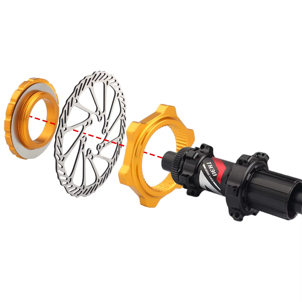 TANKE – serrure centrale de moyeu de vélo vers adaptateur à 6 trous, Conversion de verrouillage cent