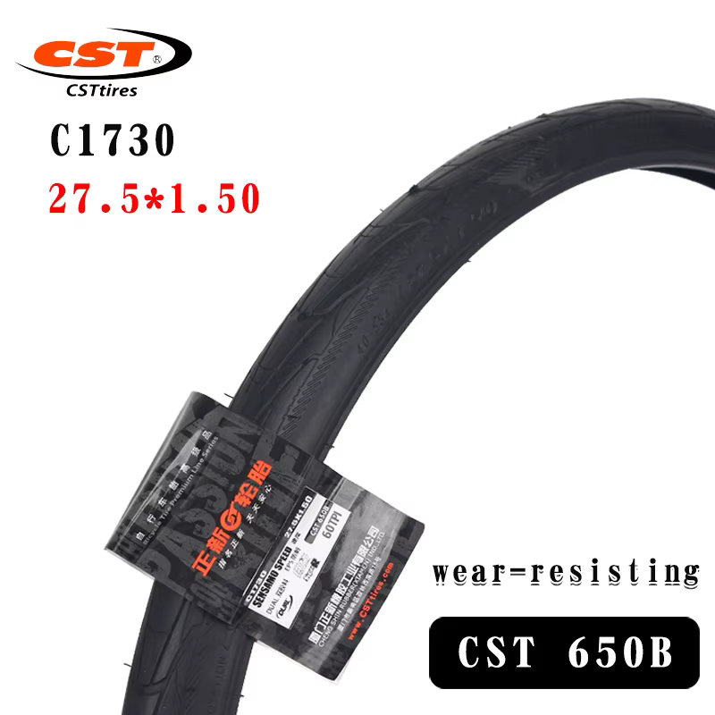 CST-Pneu de vélo semi-lisse C1730, VTT, EPS, résistant aux coups de couteau, 27.5x1.5, 60TPI, pneu e