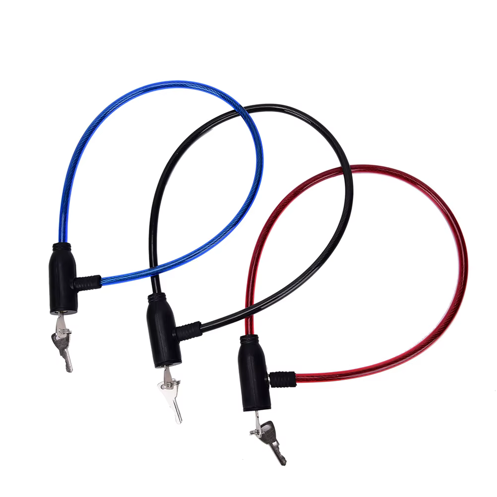 Câble antivol pour vélo et Scooter, serrure de sécurité avec 2 clés, 8x65cm