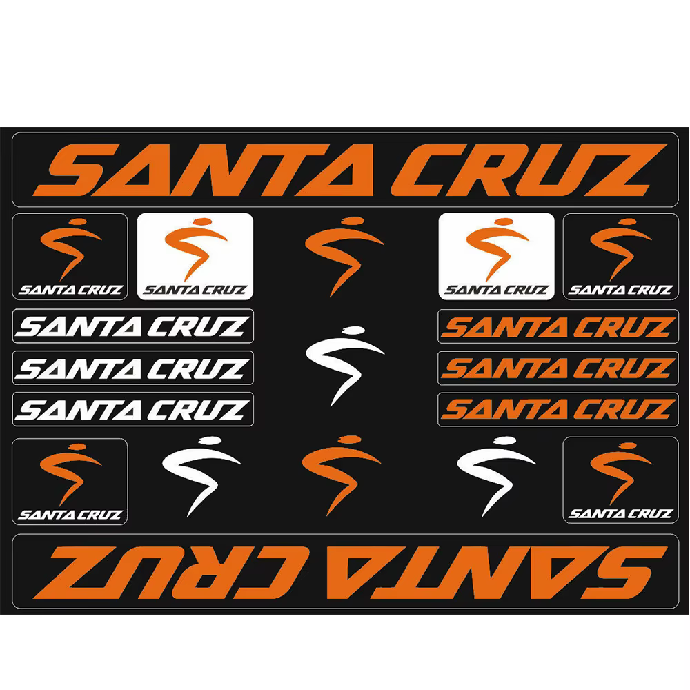 Autocollants pour cadre de vélo Santa Cruz, ensemble d'adhésifs graphiques en vinyle Orange
