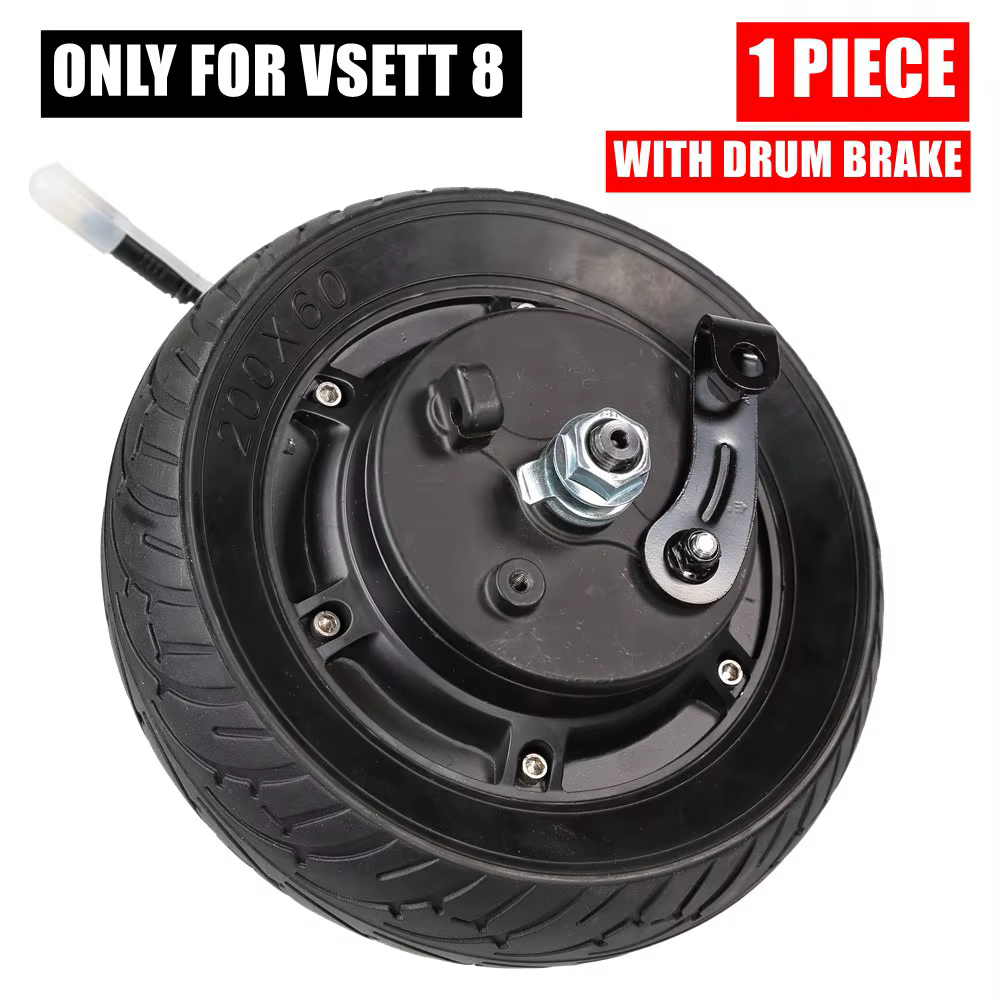 VSETT-Moteur 8 pouces avec disque dur et frein à tambour, 48V, 600W, 200x60mm, Bella URY