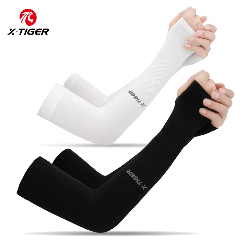 X-TIGER Manchons de bras de cyclisme Tissu de glace Anti-UV Protection solaire Manchon de cyclisme d