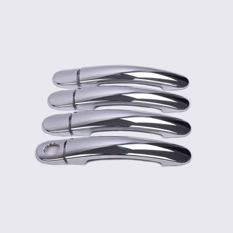 Pour Skoda Fabia I 6Y 1999 2000 2001 2002 2003 2004 2005 2006 noir brillant Chrome poignée de porte 