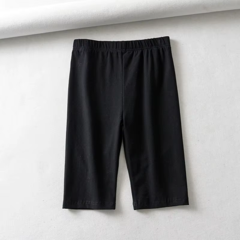 Shorts de vélo pour femmes sexy, taille haute, élastiques, couleur unie, slim, longueur genou