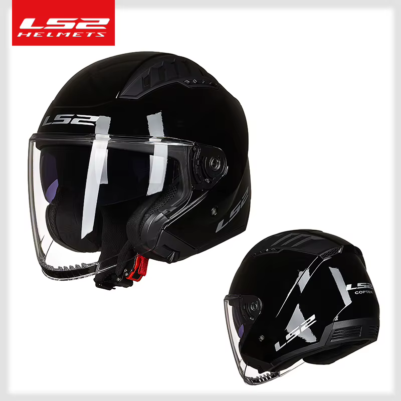 Casque de moto LS2 Copter à double visière, casque ouvert rétro LS2 OF600, casques vintage pour scoo