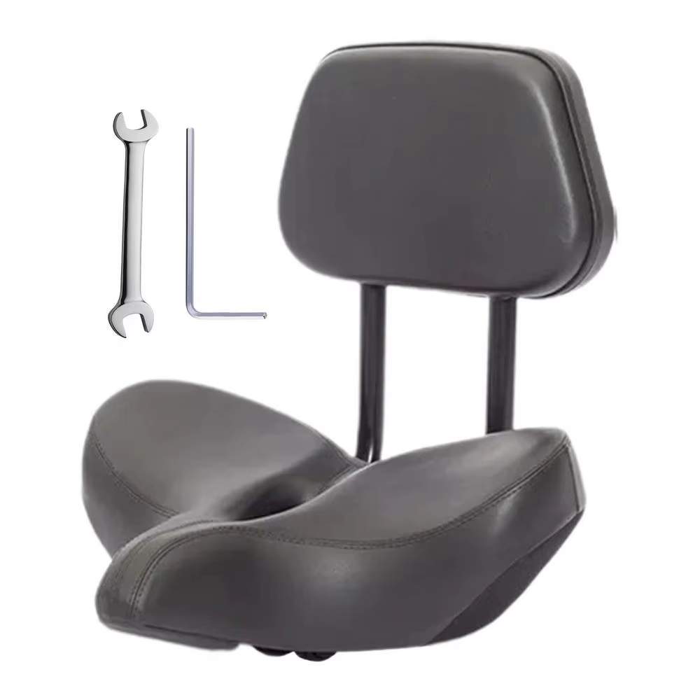 Selle de Vélo Confortable avec Dossier pour Scooter Électrique, Coussin Amissié et Respirant, pour V