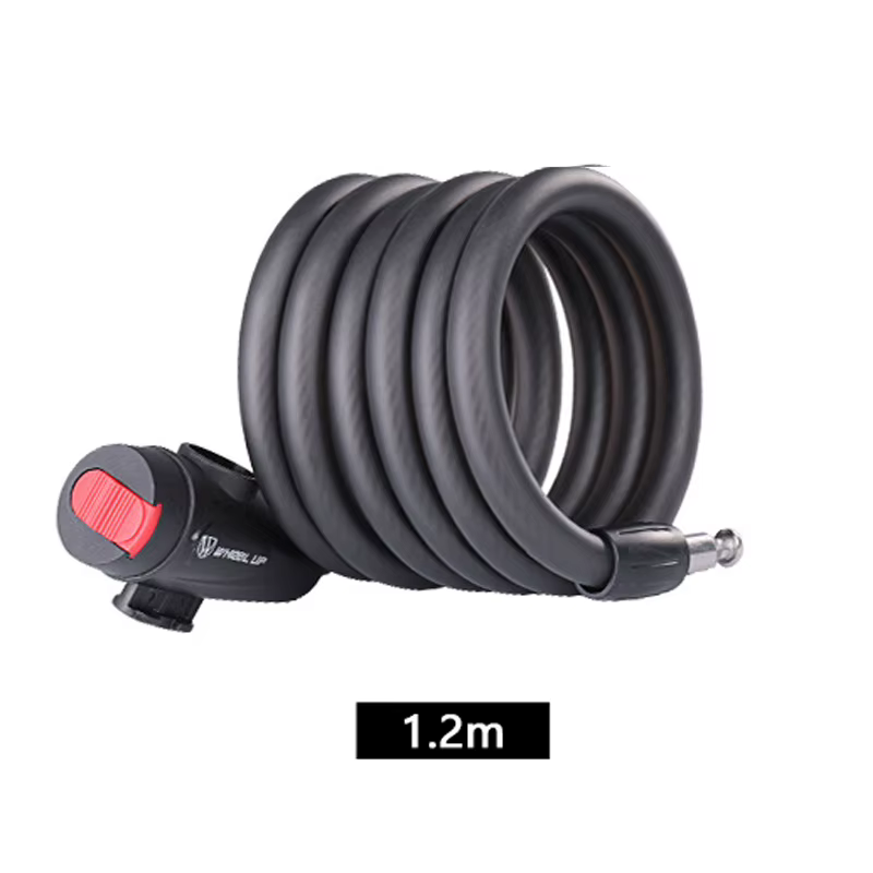 Serrure de vélo antivol 1.2m 1.8m, accessoires de vélo portables, serrure Wirerope pour vtt, moto de