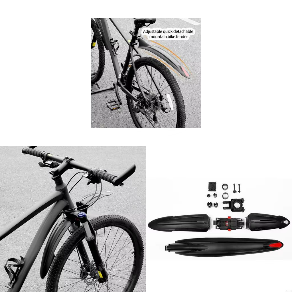 1 jeu vélos garde-boue arrière pour vélos montagne garde-boue réglable vélos garde-boue arrière 24BD