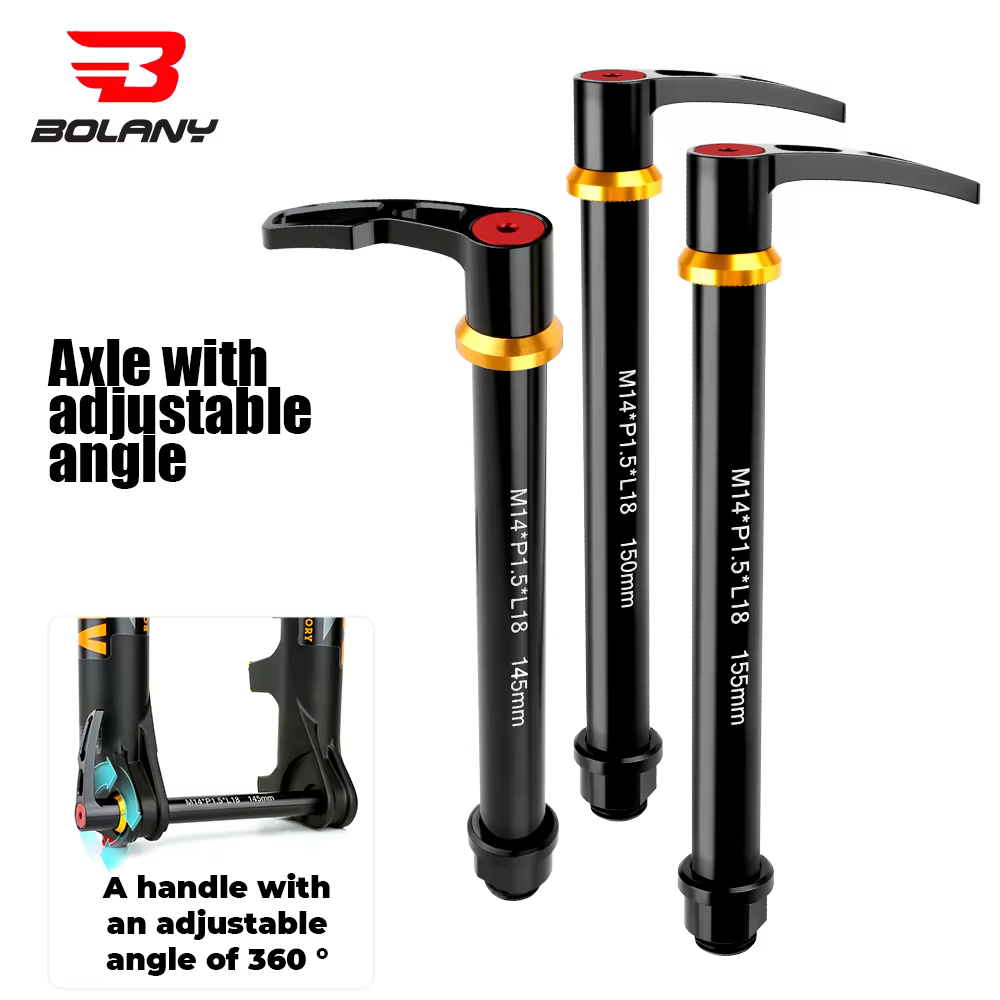BOLANY vélo tige d'essieu à dégagement rapide vélo M15 145/150/155mm fourche avant cadre de vélo Ang