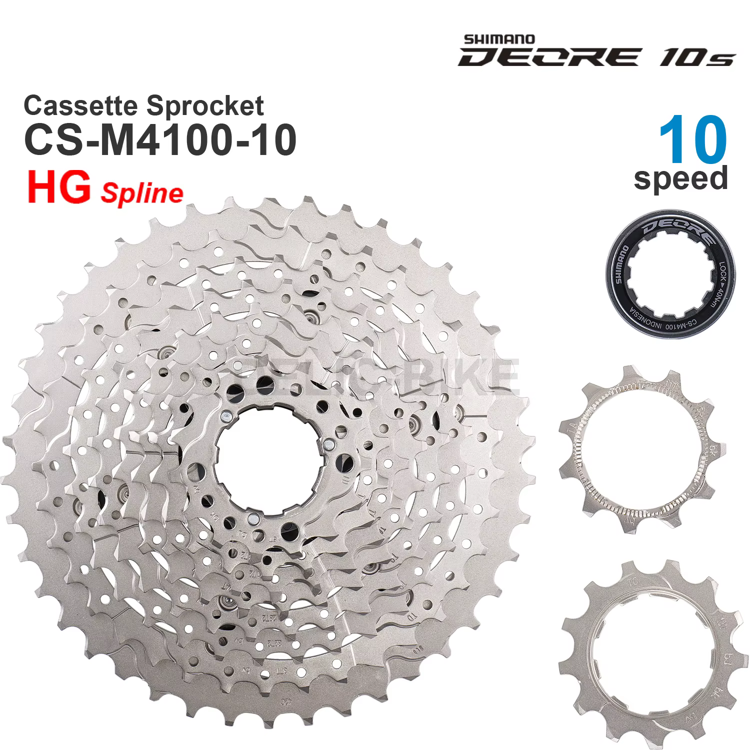 SHIMANO DEORE M4100 Pignon de cassette 10 V CS-M4100-10 10 vitesses - HYPERGLIDE -11-46T, 11-42TOrig