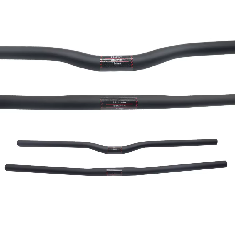 Guidon de vélo pliant entièrement en carbone, guidon horizontal, forme unique, guidon droit ultralég