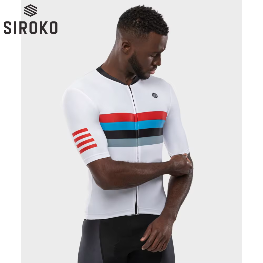 Maillot de cyclisme respirant à manches courtes pour hommes, chemise de vélo VTT, vêtements de sport