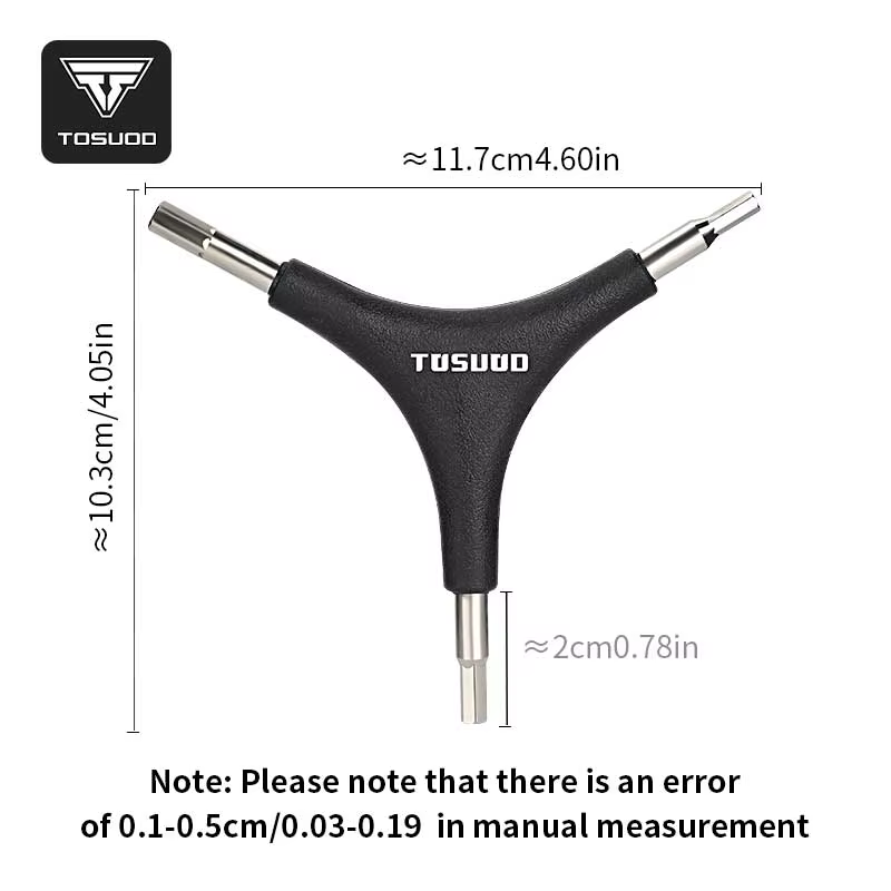 Clé Allen professionnelle TOSUOD de type Y, 3 voies, 4/5/6 mm, clé hexagonale haute dureté pour l'en