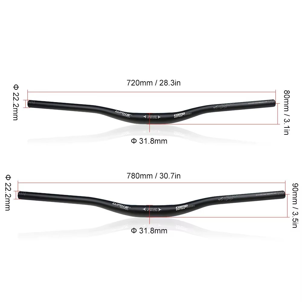 Guidon de vélo de montagne guidon de vtt guidon de vélo barre montante 720/780mm barre de poignée de