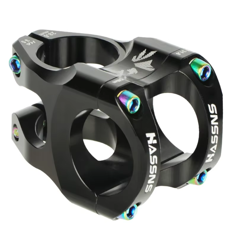 HASSNS VTT tige de puissance 35mm longueur 0 degrés tige de vélo de route 31.8mm pour 31.8mm guidon