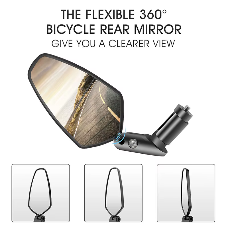 WEST BIKING 1 PC rétroviseur de vélo de sécurité grand Angle vtt guidon rétroviseurs 360 ° Accessoir
