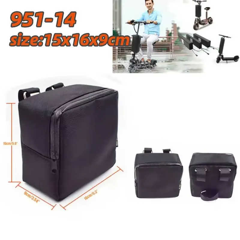 Sac de Rangement Étanche pour Batterie de Scooter Électrique, Sacoche pour Vélo Avant et Arrière, Pa
