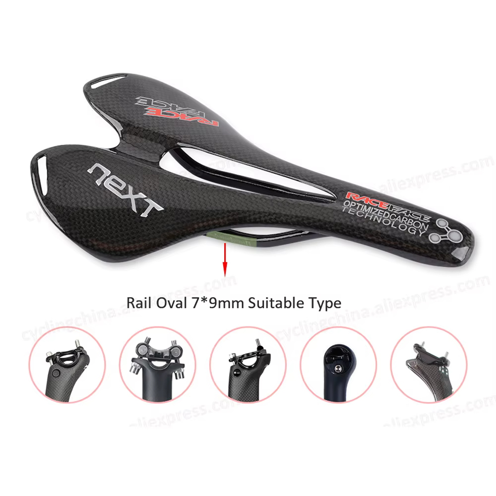 Race Face-Selle légère de la série Next, tissage 3K, coussin de siège entièrement en carbone, siège 