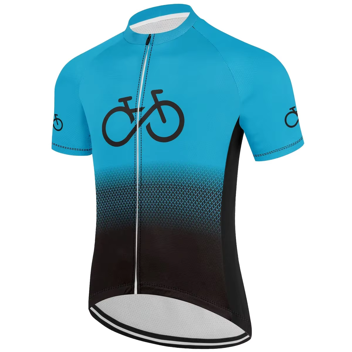 Maillot de cyclisme à manches courtes pour homme, haut respirant à séchage rapide, chemise de vélo V