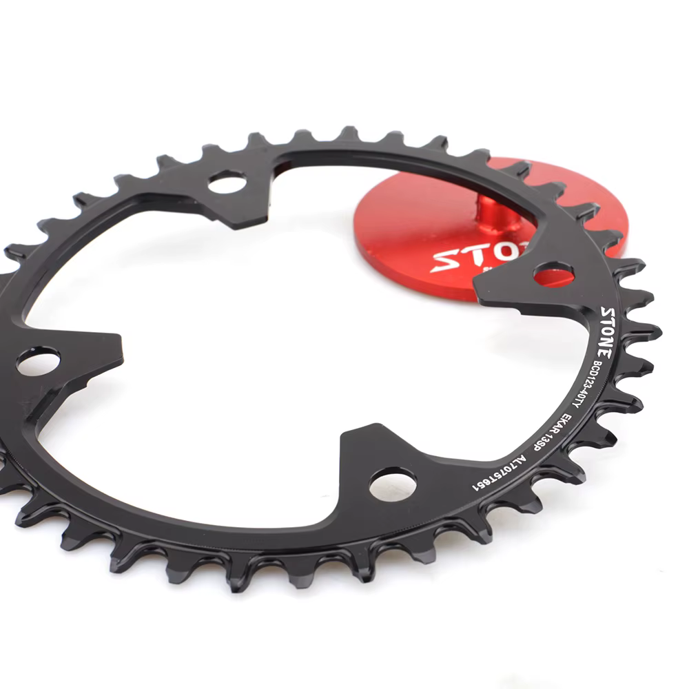 Plateau de vélo en pierre BCD123 38T - 50T, anneau de chaîne circulaire, 4 bras, dents étroites et l