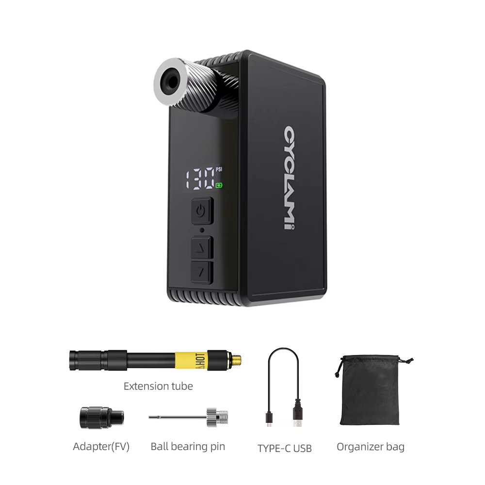 CYCLAMI AM6 Pro Mini Pompe à air électrique automatique portable numérique pour pneus de VTT et de v
