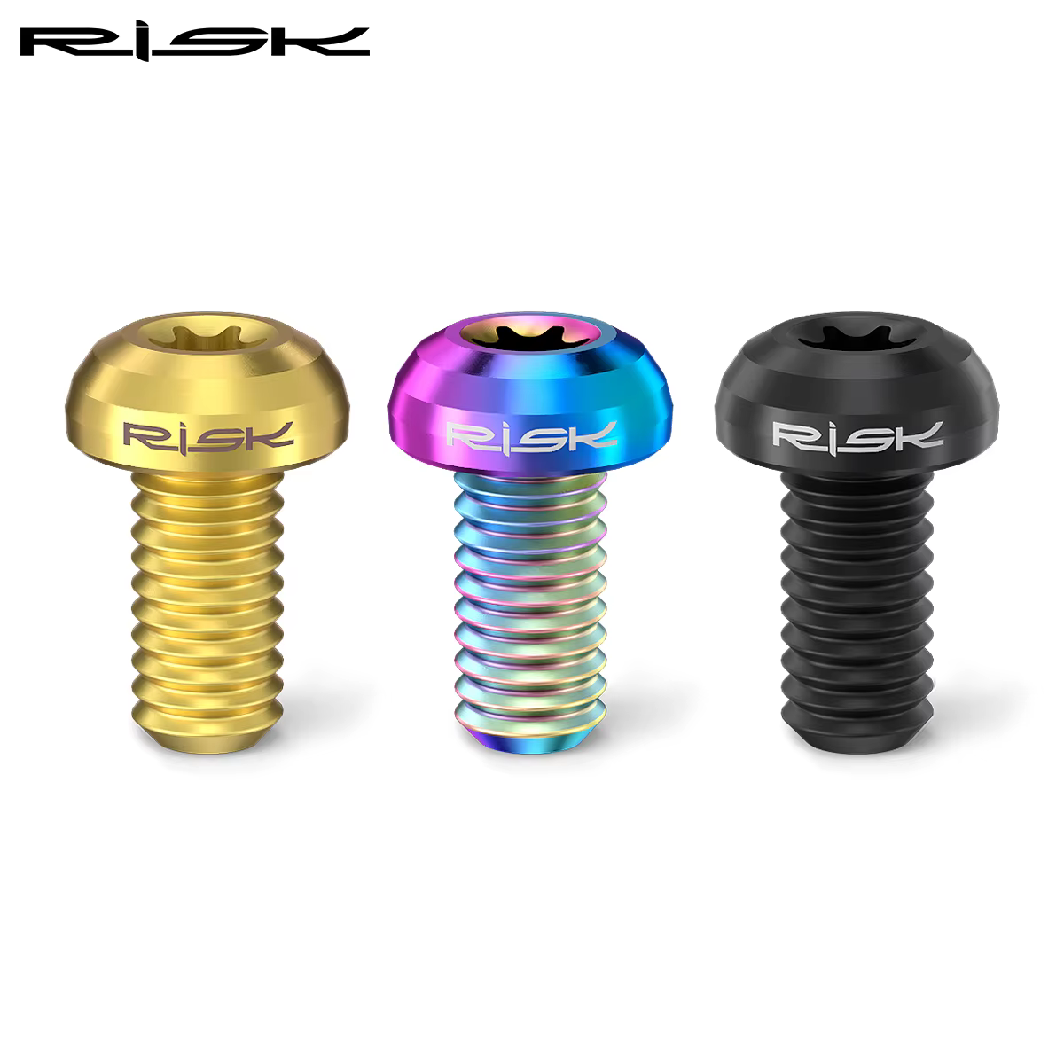 Risque 12 pièces M5 * 10MM vélo frein à disque Rotor boulons de fixation TC4 titane vélo vtt vélo ul