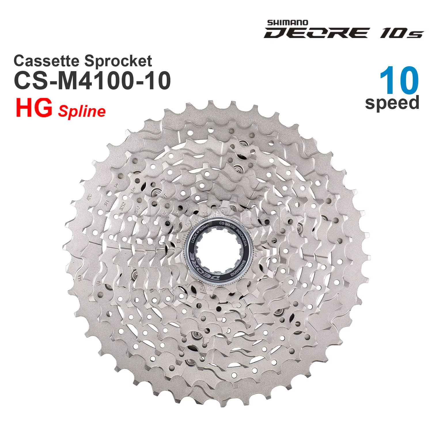SHIMANO DEORE M4100 Pignon de cassette 10 V CS-M4100 10 vitesses - HYPERGLIDE -11-46T, 11-42TOrigina