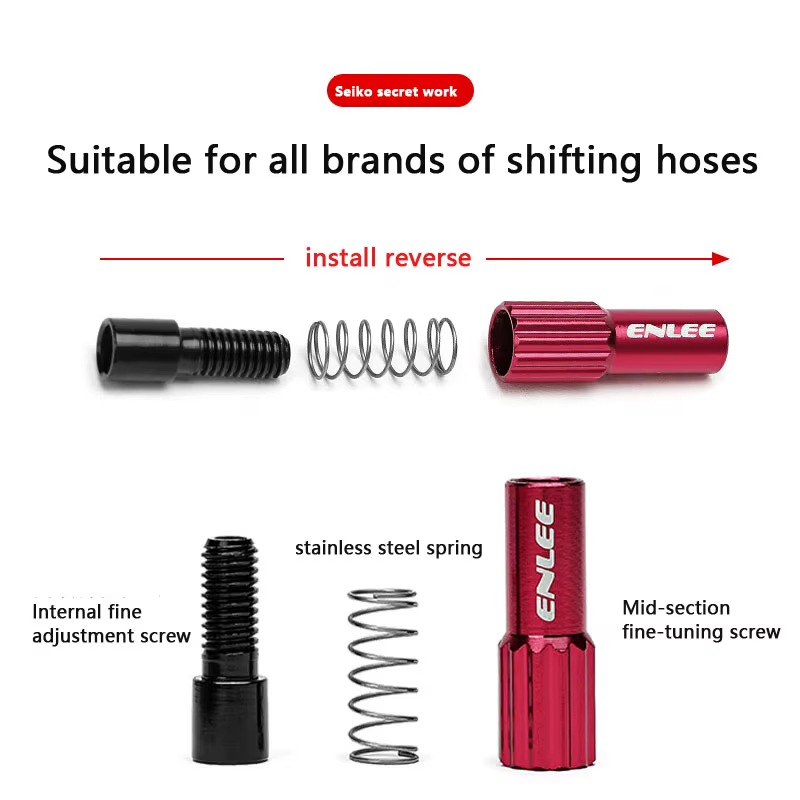 ENLEE 1 paires de vis de régulateur de dérailleur réglables de vélo en alliage d'aluminium boulon de