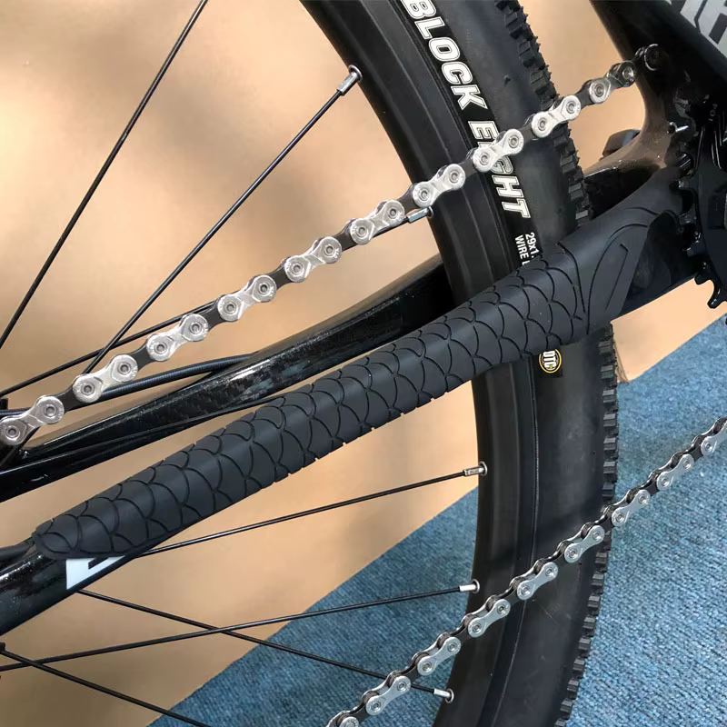 Protecteur de chaîne de vélo de route et vtt, protection de cadre de vélo en Silicone, couverture au
