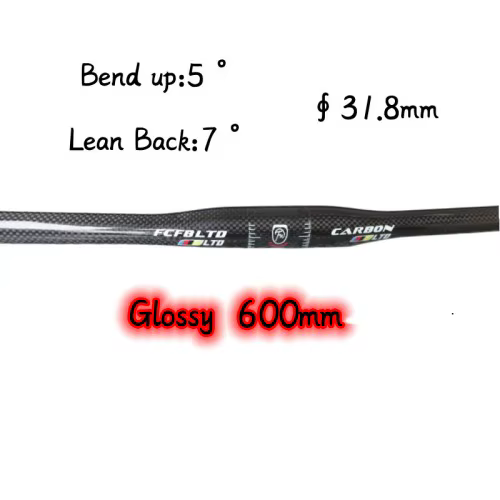 Guidon en carbone guidon vtt guidon plat ou montée 31.8*380-760mm pièces de vélo mat guidon de vélo 