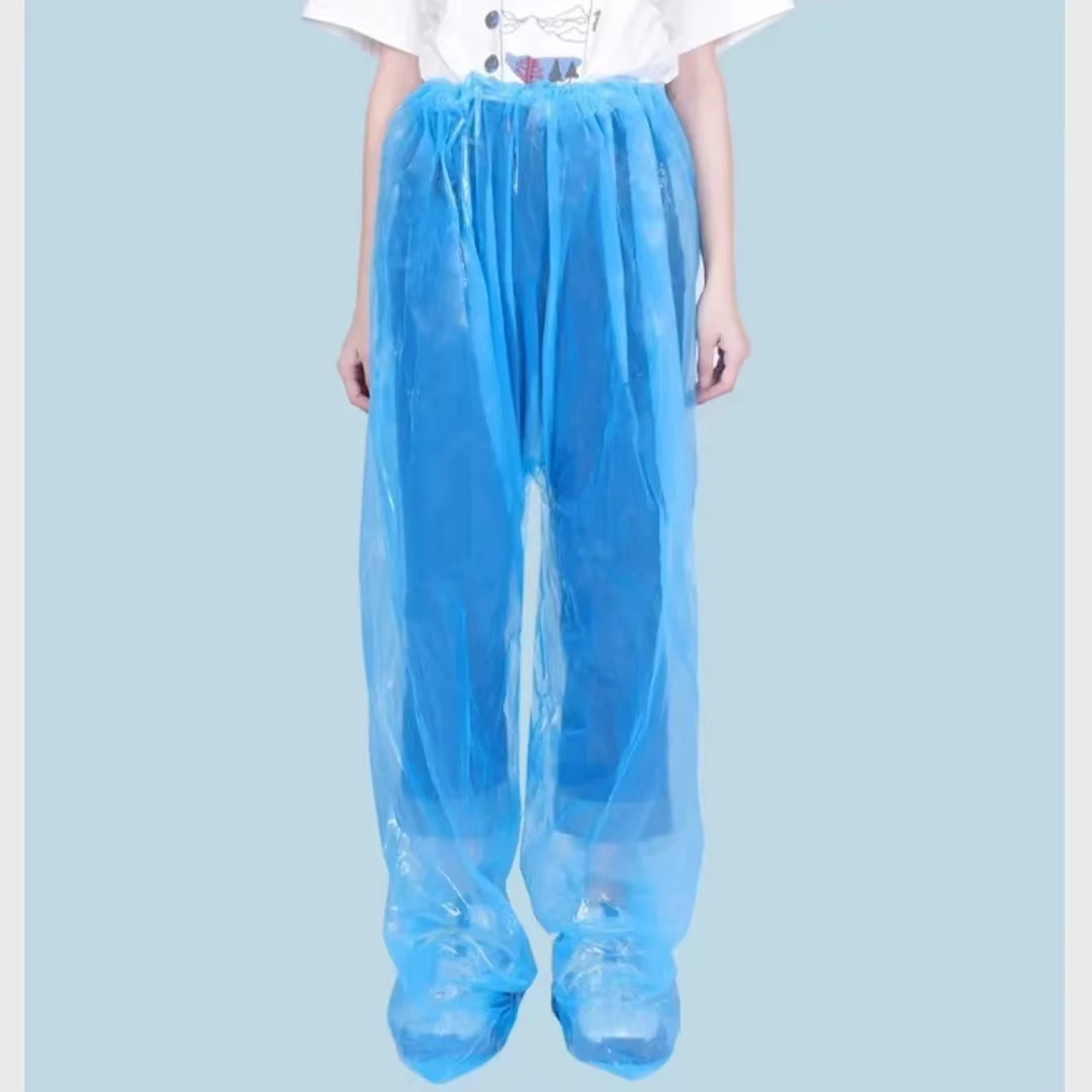 Nouveau pantalon de pluie jetable voyage en plein air cyclisme épaissi Pack pied dérive imperméable 